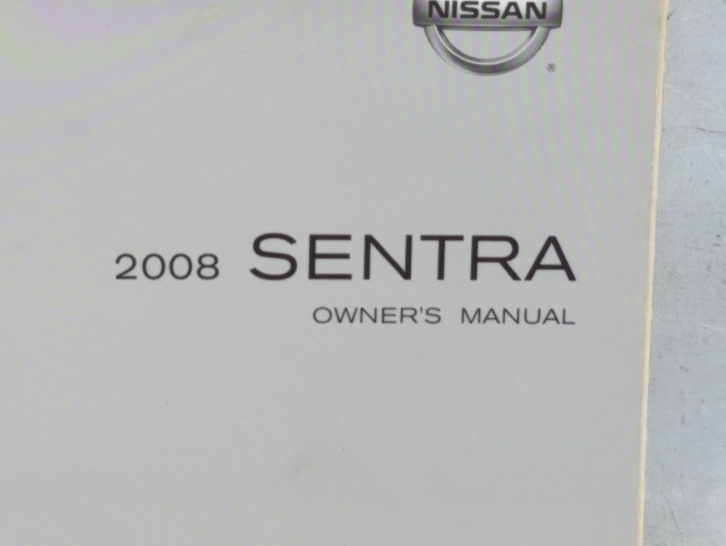 2008 Nissan Sentra Owners Manual Book Guide P/N:OM8E-0B16U0 OEM Used Auto Parts - Oemusedautoparts1.com