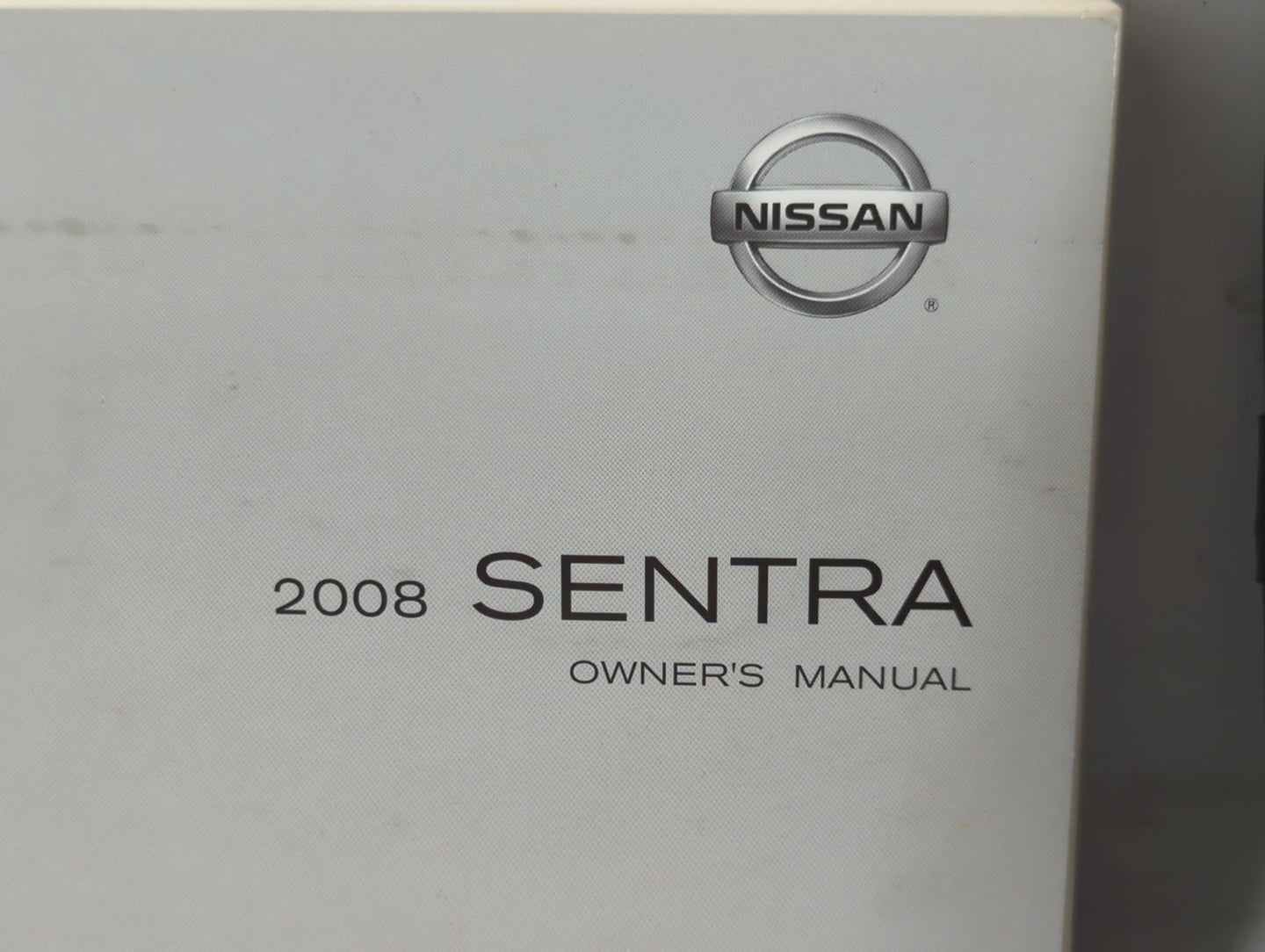 2008 Nissan Sentra Owners Manual Book Guide P/N:OM8E-0B16U1 OEM Used Auto Parts - Oemusedautoparts1.com