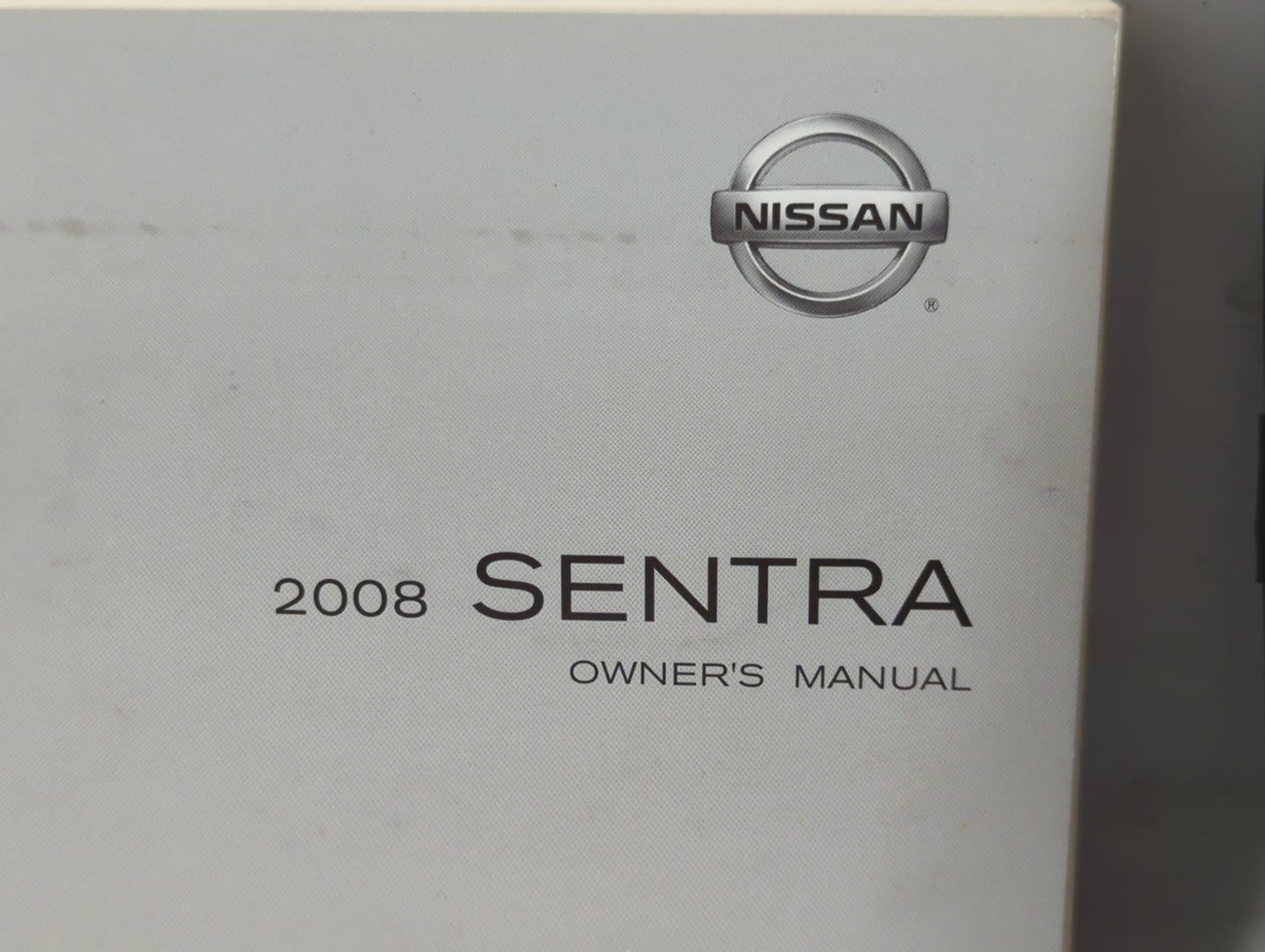 2008 Nissan Sentra Owners Manual Book Guide P/N:OM8E-0B16U1 OEM Used Auto Parts - Oemusedautoparts1.com