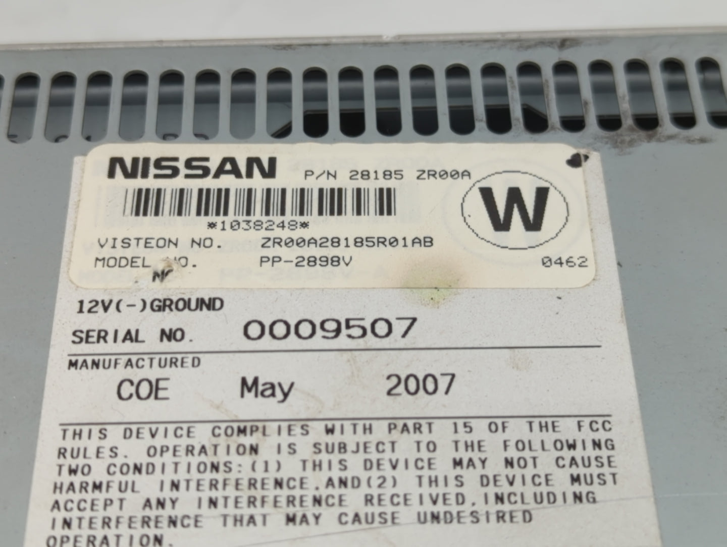 2008 Nissan Titan Radio AM FM Cd Player Receiver Replacement P/N:28185 ZR00A Fits OEM Used Auto Parts - Oemusedautoparts1.co