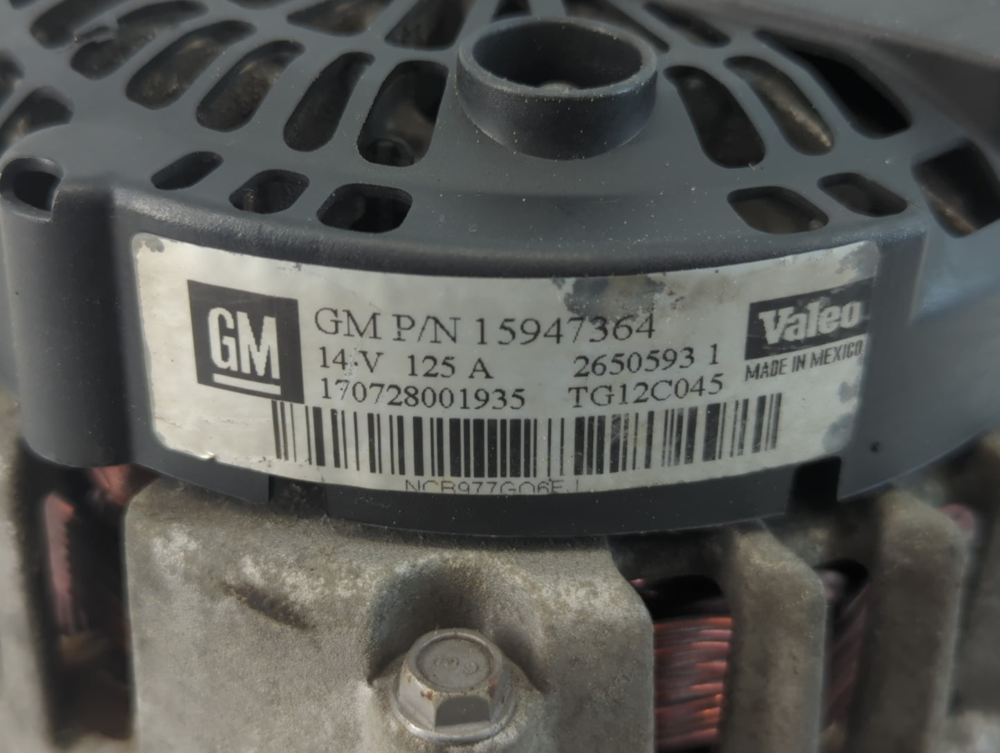 2008 Pontiac G6 Alternator Replacement Generator Charging Assembly Engine OEM P/N:15947364 Fits OEM Used Auto Parts - Oemuse