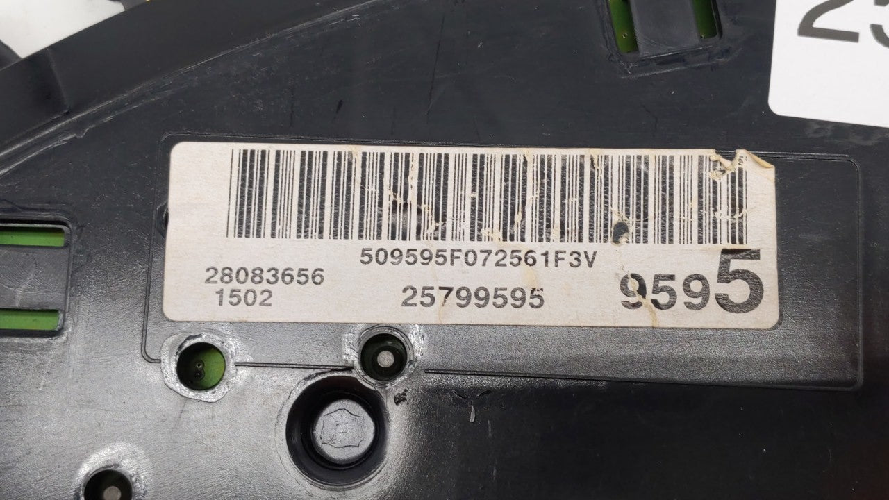 2008 Pontiac Grand Prix Instrument Cluster Speedometer Gauges P/N:25799595 Fits OEM Used Auto Parts - Oemusedautoparts1.com
