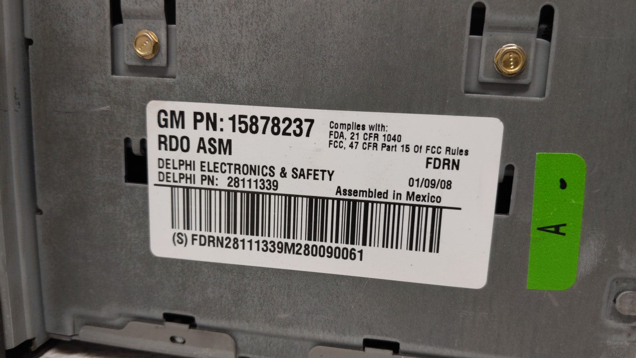 2008-2009 Pontiac Montana Radio AM FM Cd Player Receiver Replacement P/N:15878237 Fits Fits 2008 2009 OEM Used Auto Parts - 
