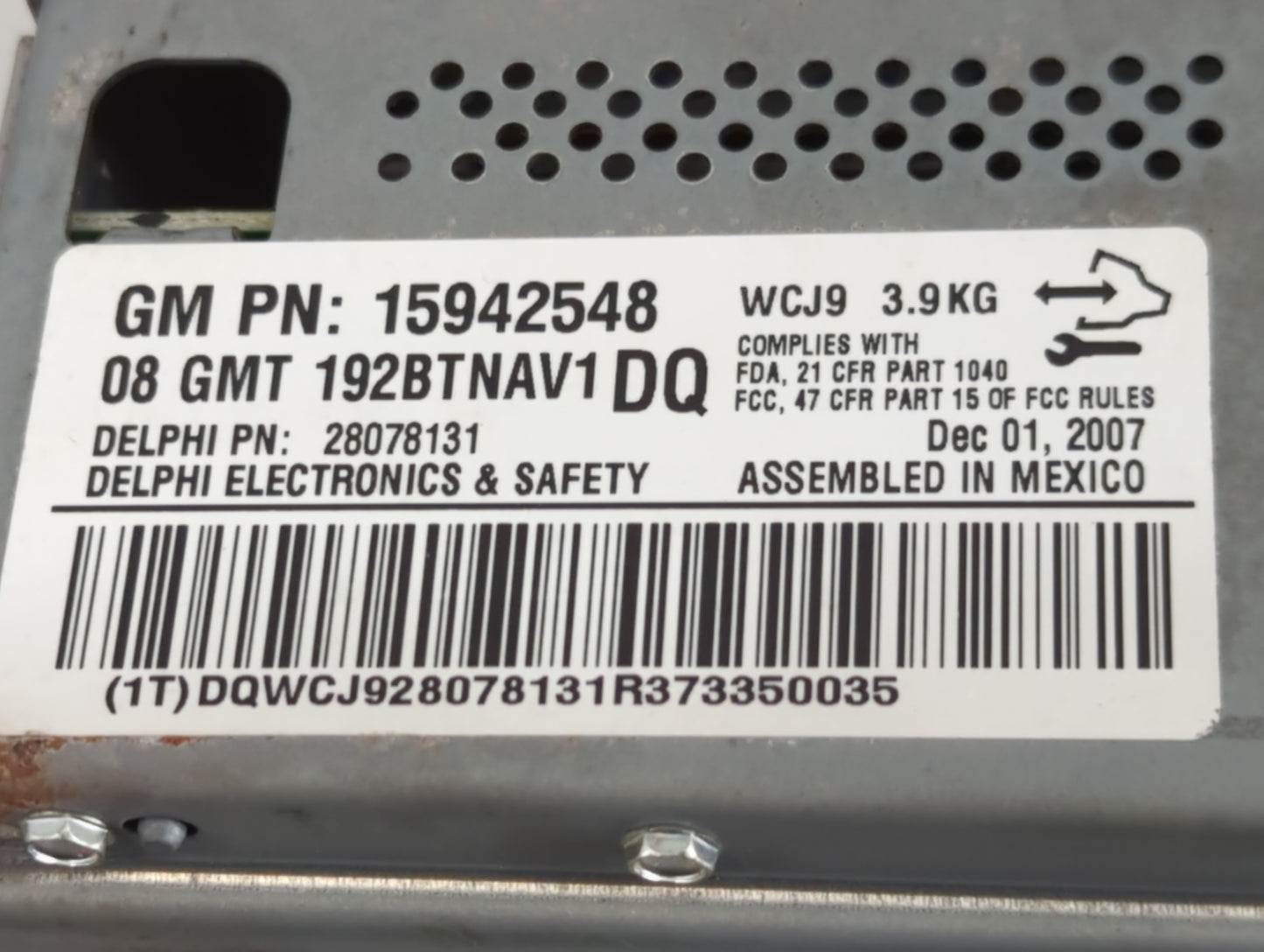 2007-2008 Pontiac Torrent Radio AM FM Cd Player Receiver Replacement P/N:15942548 Fits Fits 2007 2008 OEM Used Auto Parts - 