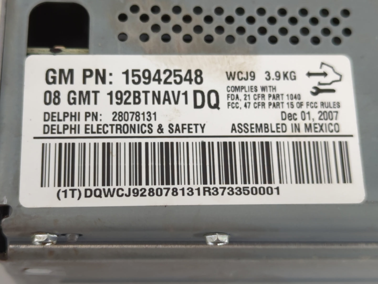 2007-2008 Pontiac Torrent Radio AM FM Cd Player Receiver Replacement P/N:15942548 Fits Fits 2007 2008 OEM Used Auto Parts - 