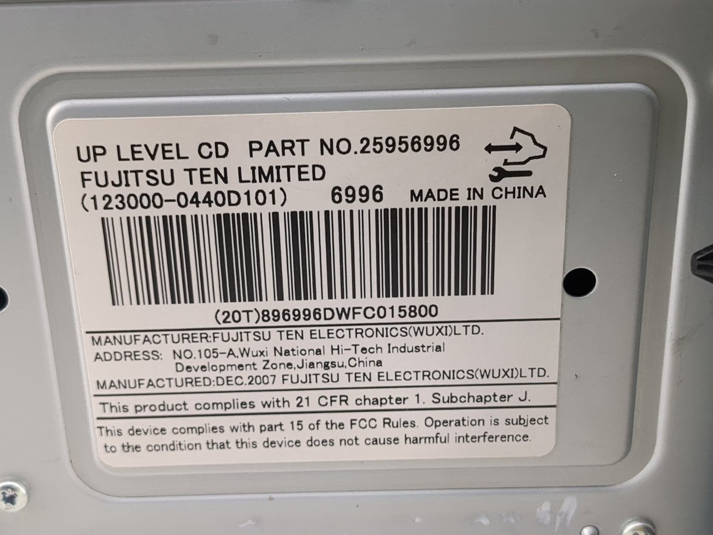 2008 Pontiac Torrent Radio AM FM Cd Player Receiver Replacement P/N:25956996 Fits OEM Used Auto Parts - Oemusedautoparts1.co