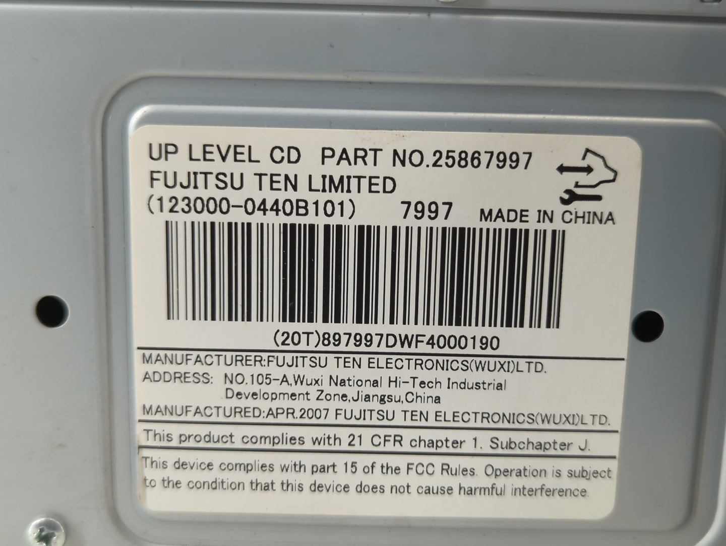 2008-2008 Pontiac Torrent Am Fm Cd Player Radio Receiver - Oemusedautoparts1.com