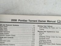 2008 Pontiac Torrent Owners Manual Book Guide P/N:15860880 OEM Used Auto Parts - Oemusedautoparts1.com