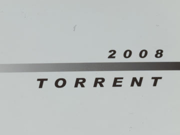 2008 Pontiac Torrent Owners Manual Book Guide P/N:15860880 A OEM Used Auto Parts