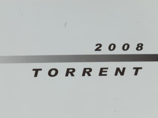 2008 Pontiac Torrent Owners Manual Book Guide P/N:15860880 A OEM Used Auto Parts