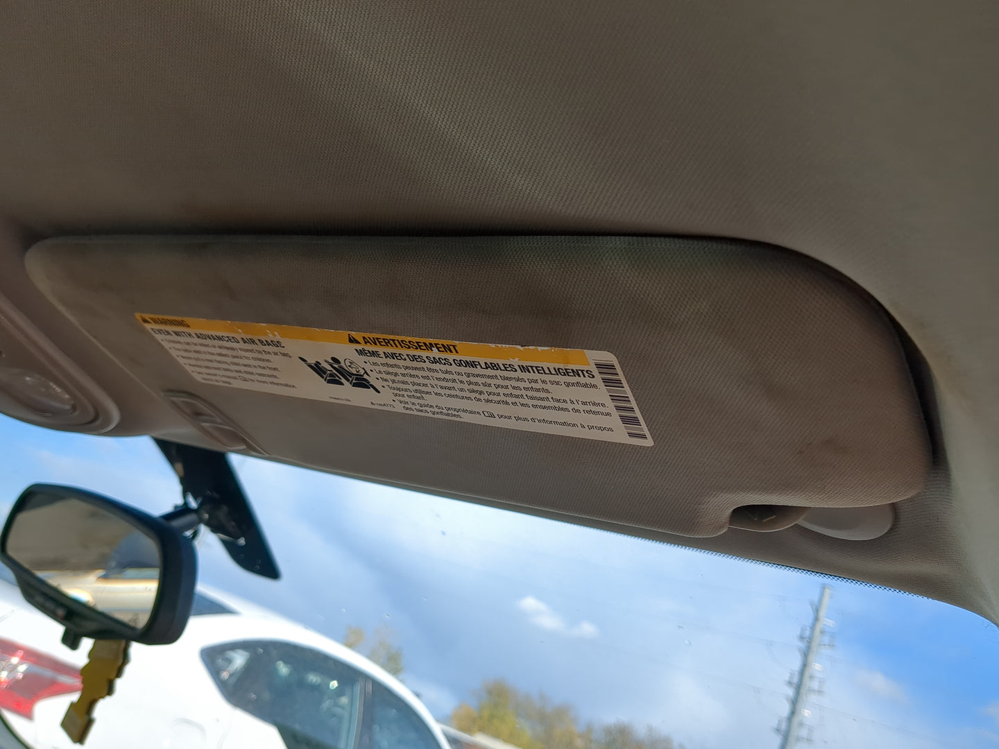 2007-2009 Saturn Aura Sun Visor Shade Replacement Passenger Right Mirror Fits Fits 2007 2008 2009 OEM Used Auto Parts - Oemu