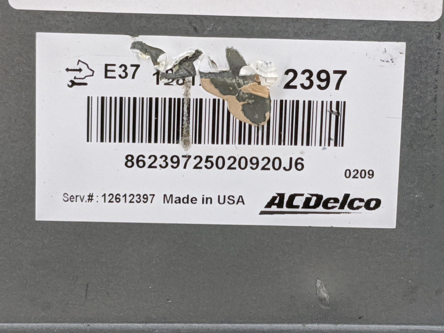 2008-2009 Saturn Aura PCM Engine Control Computer ECU ECM PCU OEM P/N:12612397 7712612397 Fits Fits 2007 2008 2009 2010 2011