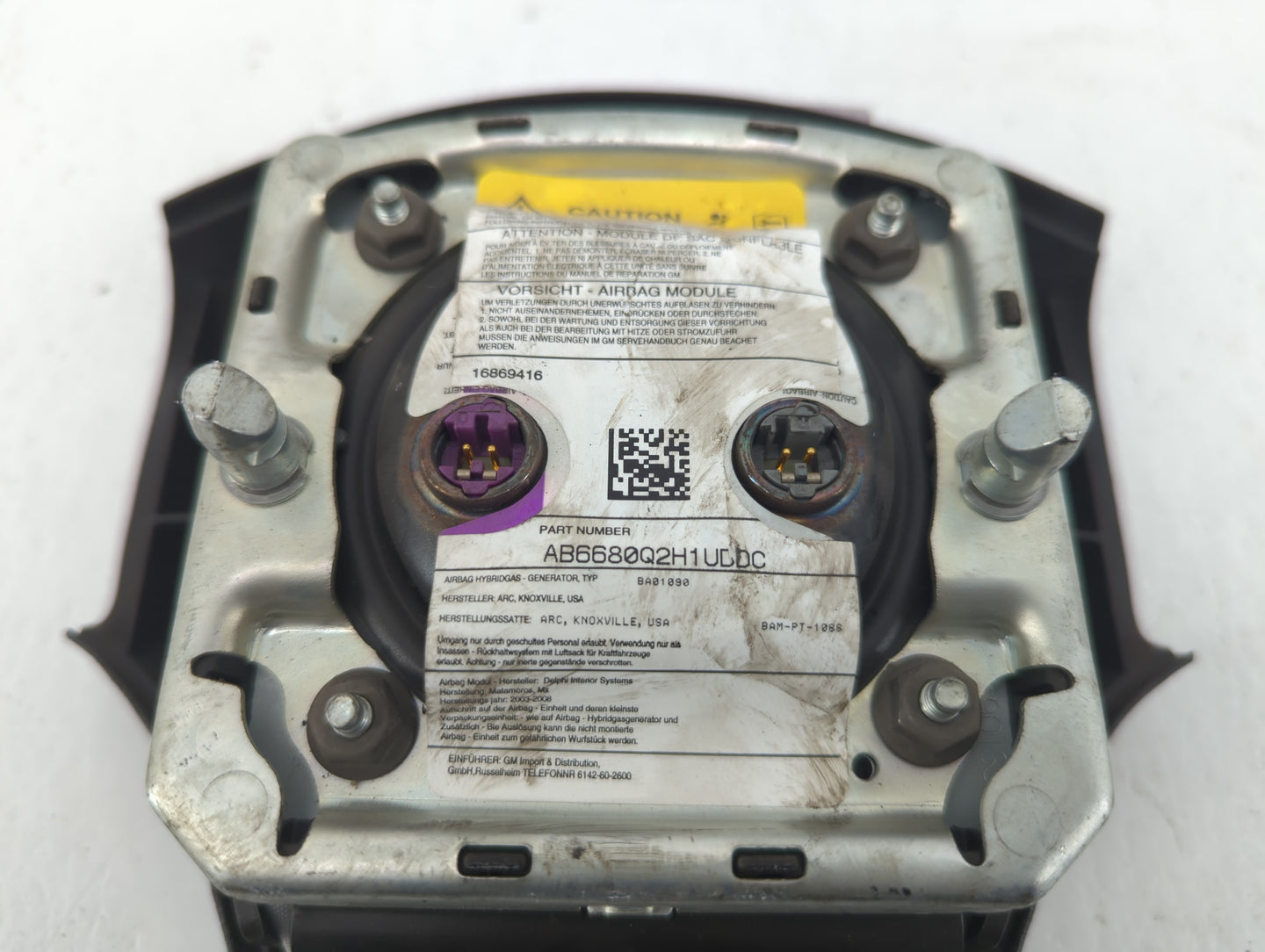 2007-2009 Saturn Aura Air Bag Driver Left Steering Wheel Mounted - Oemusedautoparts1.com