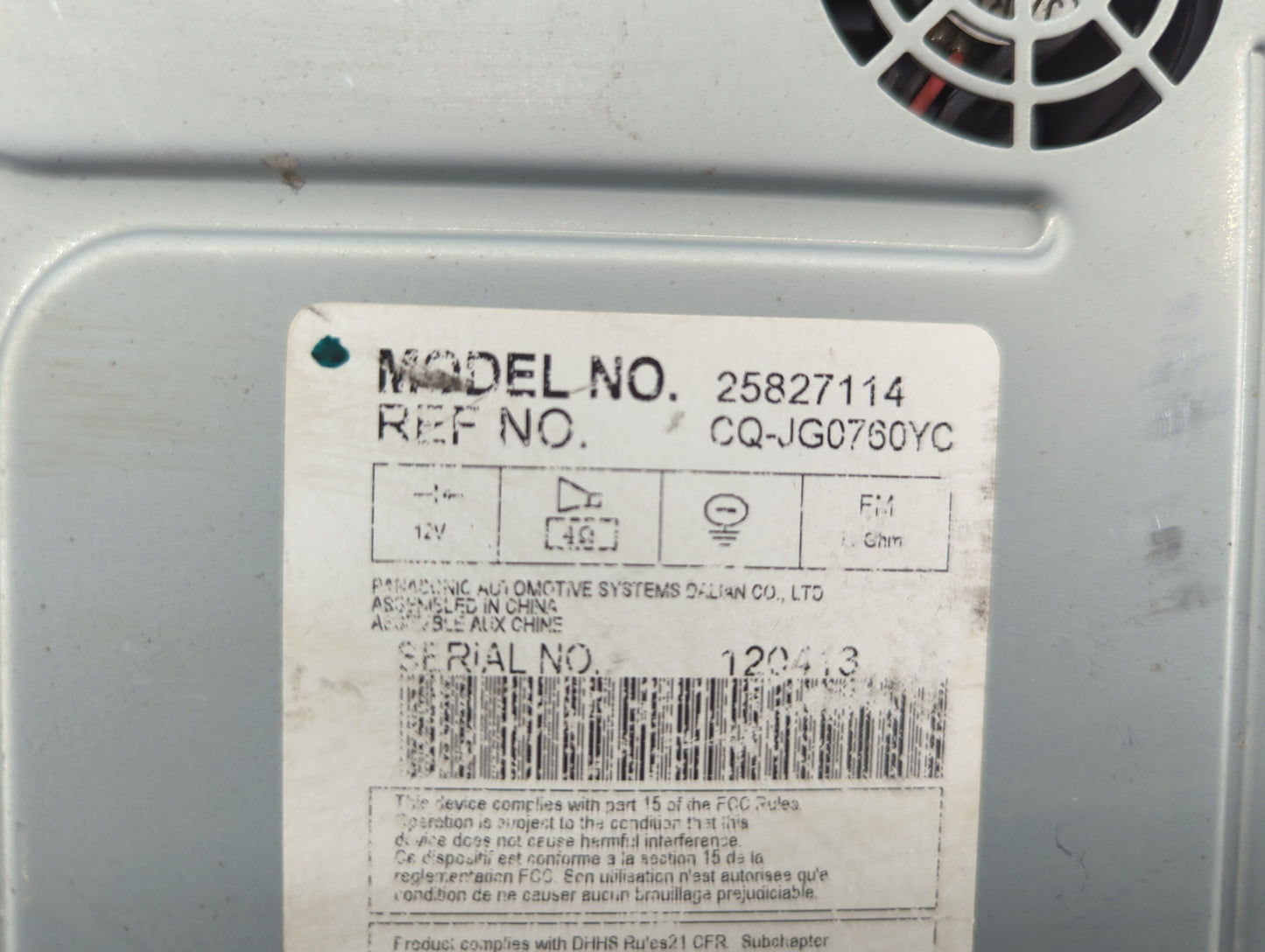 2008 Saturn Outlook Radio AM FM Cd Player Receiver Replacement P/N:9W1T-18C815-CA 25827114 Fits OEM Used Auto Parts - Oemuse