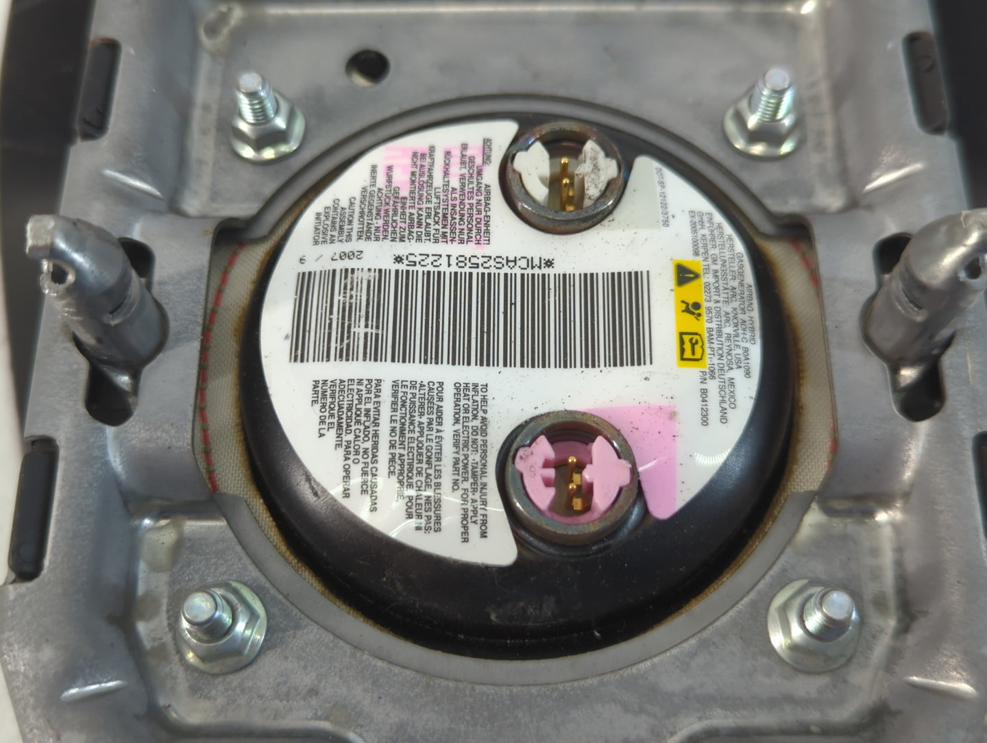 2008 Saturn Outlook Air Bag Driver Left Steering Wheel Mounted P/N:0153369 15777219 Fits OEM Used Auto Parts - Oemusedautopa
