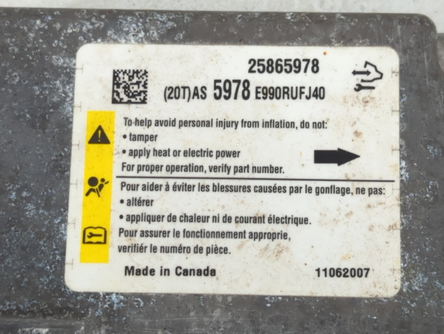 2008-2010 Saturn Vue Chassis Control Module Ccm Bcm Body Control - Oemusedautoparts1.com