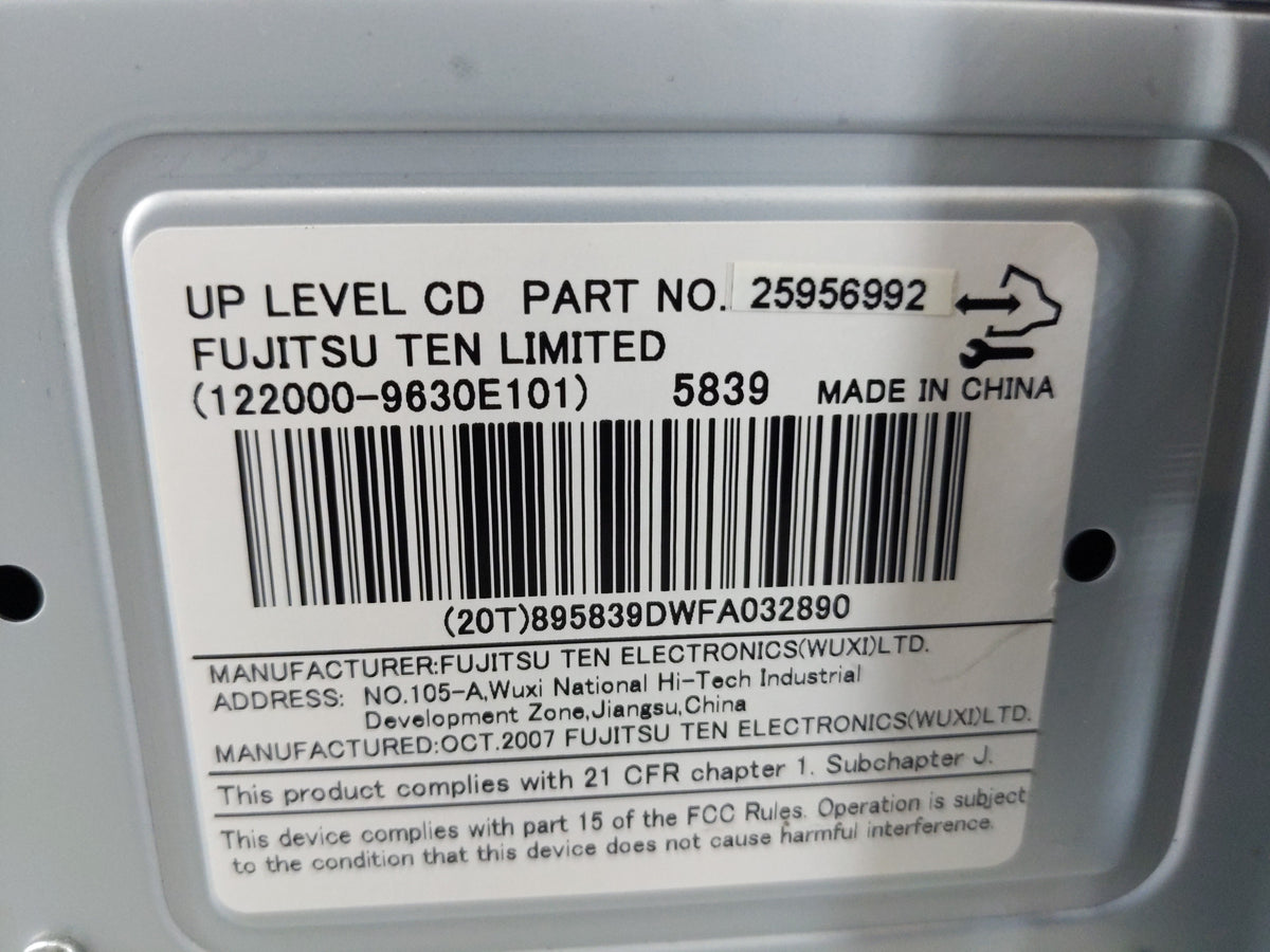 2008 Saturn Vue Radio AM FM Cd Player Receiver Replacement P/N:25956992 OEM Used Auto Parts - Oemusedautoparts1.com