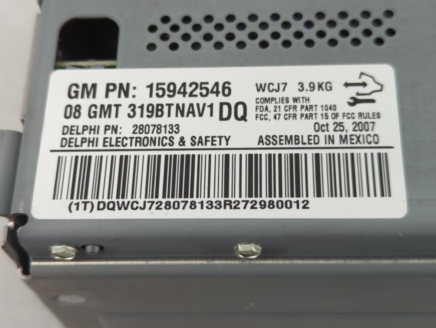 2008-2009 Saturn Vue Radio AM FM Cd Player Receiver Replacement P/N:15942546 Fits Fits 2008 2009 OEM Used Auto Parts - Oemus