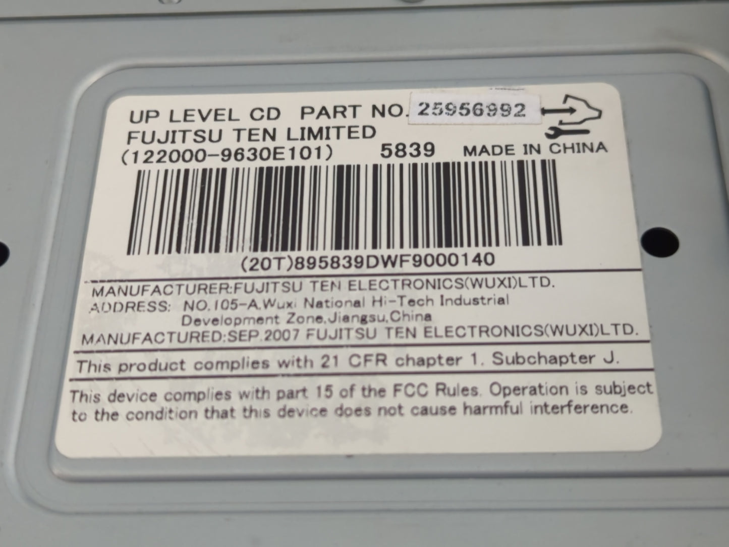 2008 Saturn Vue Radio AM FM Cd Player Receiver Replacement P/N:25866724 25956992 Fits OEM Used Auto Parts - Oemusedautoparts