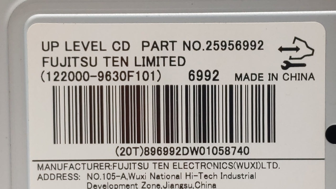 2008 Saturn Vue Radio AM FM Cd Player Receiver Replacement P/N:25866724 25956992, 25875839 Fits OEM Used Auto Parts - Oemuse