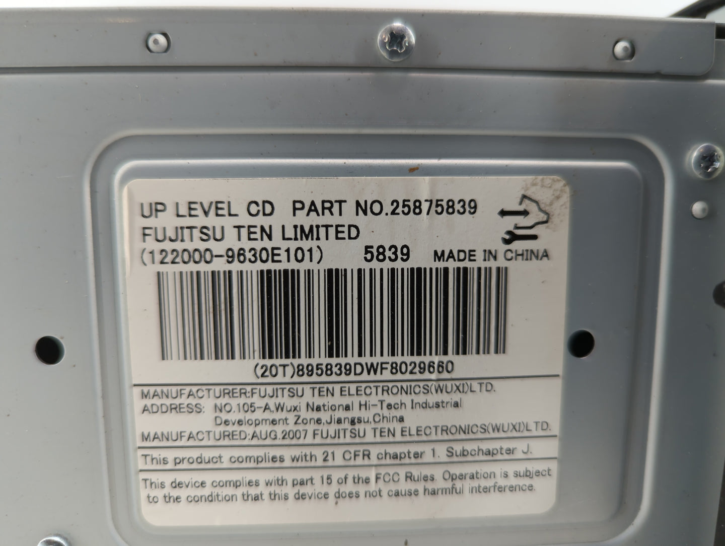 2008 Saturn Vue Radio AM FM Cd Player Receiver Replacement P/N:20790697 25866724, 25956992, 25875839 Fits OEM Used Auto Part