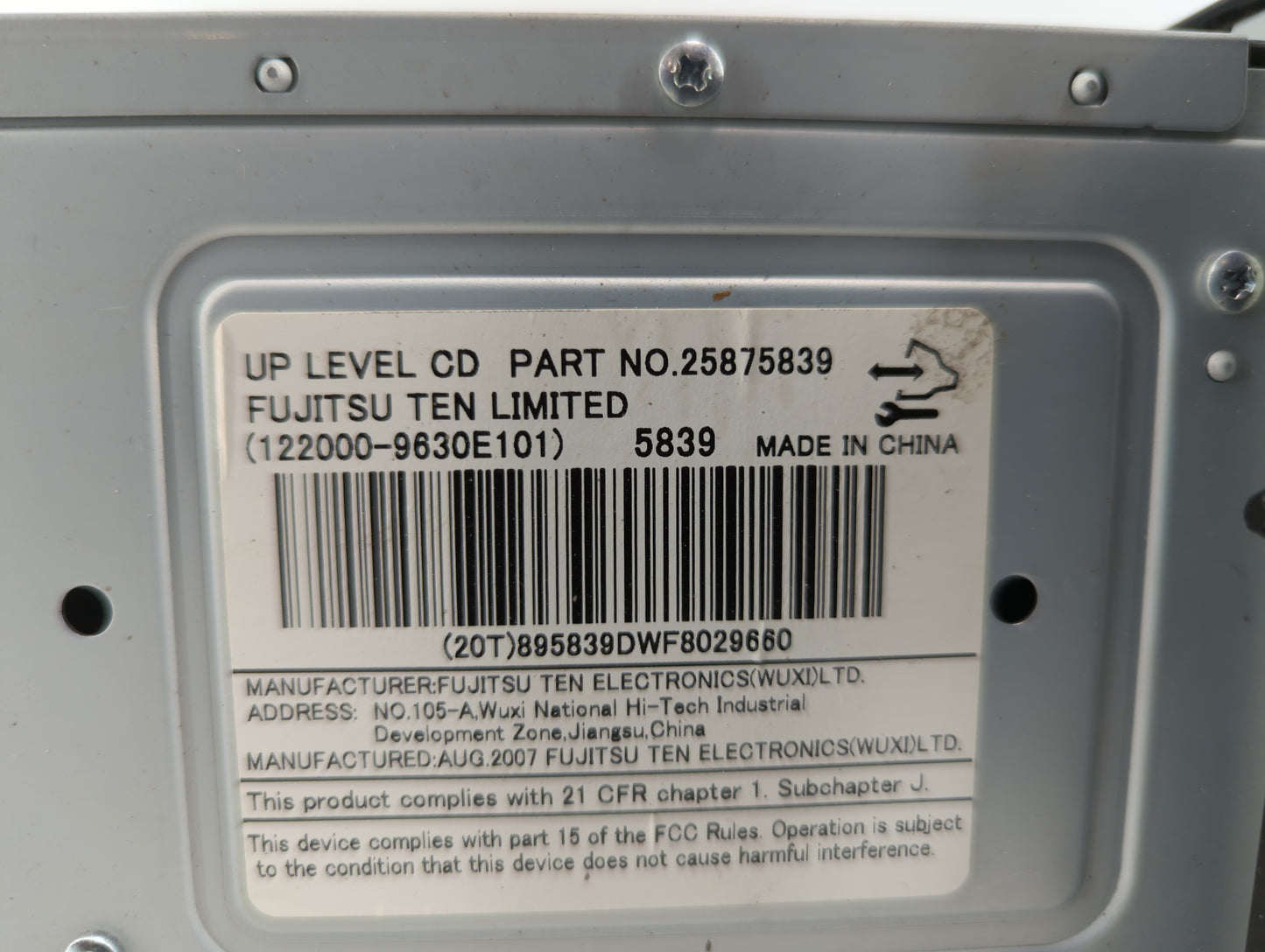 2008 Saturn Vue Radio AM FM Cd Player Receiver Replacement P/N:20790697 25866724, 25956992, 25875839 Fits OEM Used Auto Part