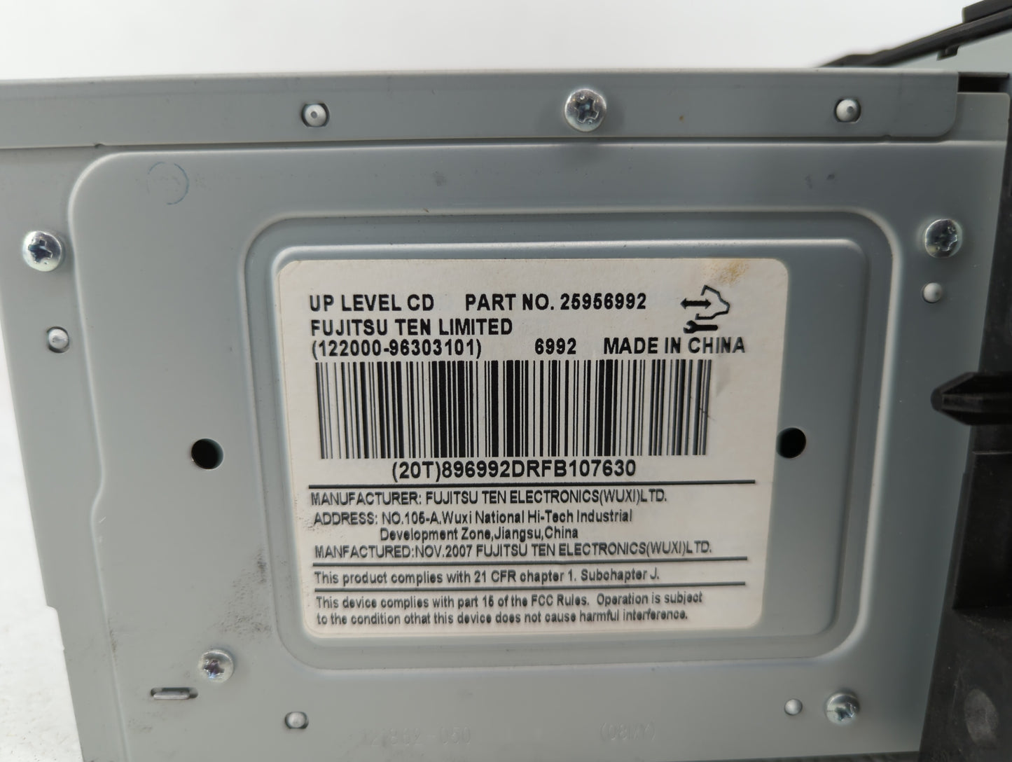 2008 Saturn Vue Radio AM FM Cd Player Receiver Replacement P/N:20790697 25866724, 25956992, 25875839 Fits OEM Used Auto Part