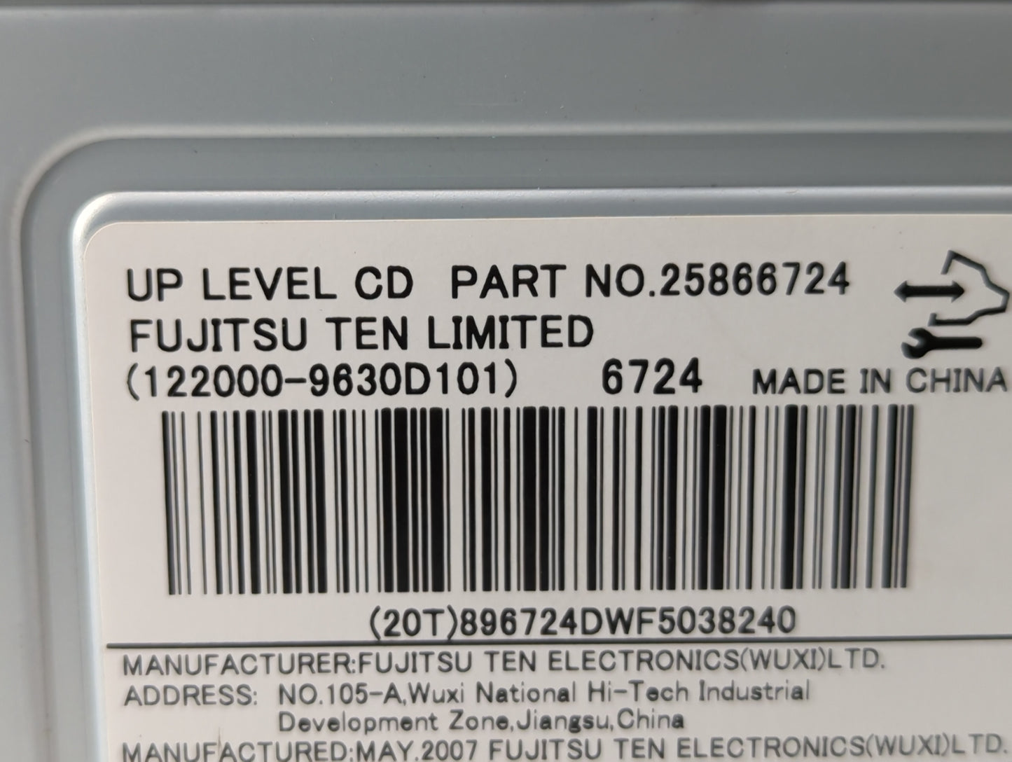 2008 Saturn Vue Radio AM FM Cd Player Receiver Replacement P/N:25866724 20790697, 25956992, 25875839 Fits OEM Used Auto Part