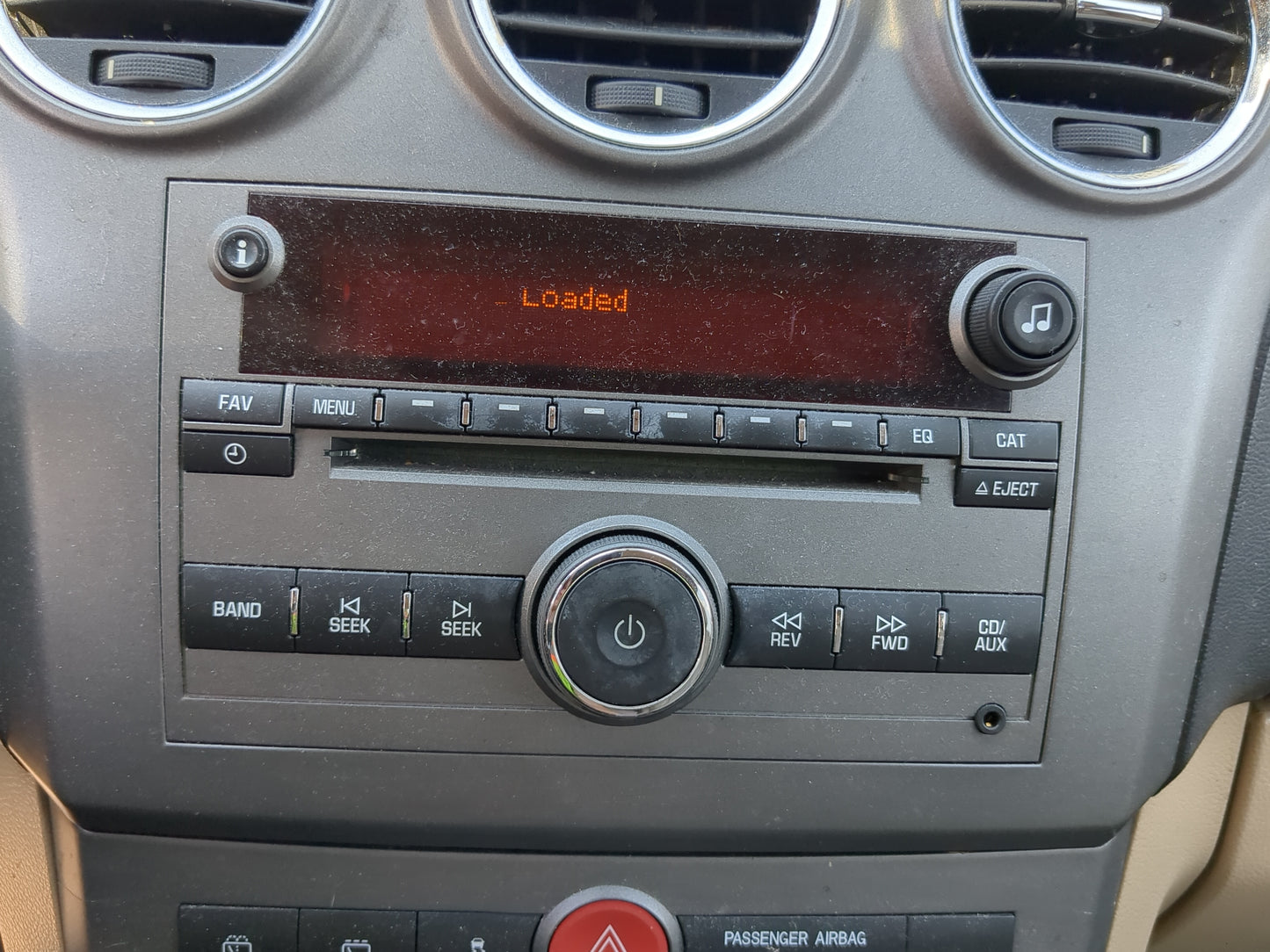 2008 Saturn Vue Radio AM FM Cd Player Receiver Replacement Fits OEM Used Auto Parts - Oemusedautoparts1.com