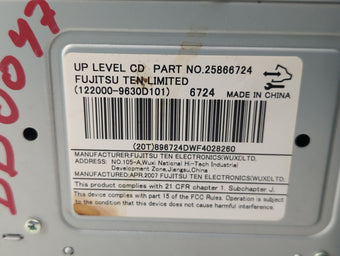 compare product 2008 Saturn Vue Radio AM FM Cd Player Receiver Replacement P/N:25866724 OEM Used Auto Parts