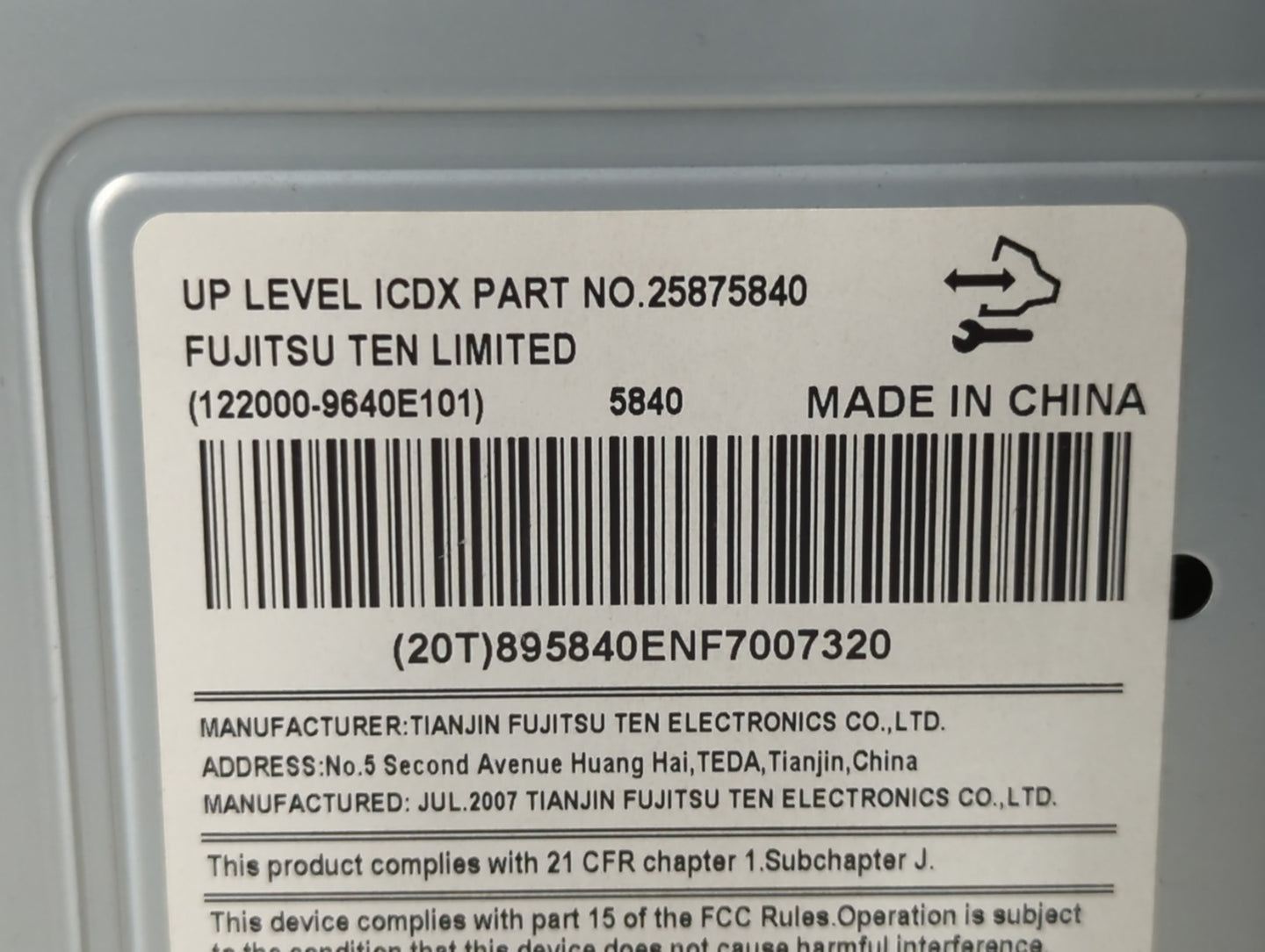 2008 Saturn Vue Radio AM FM Cd Player Receiver Replacement P/N:25875840 Fits OEM Used Auto Parts - Oemusedautoparts1.com