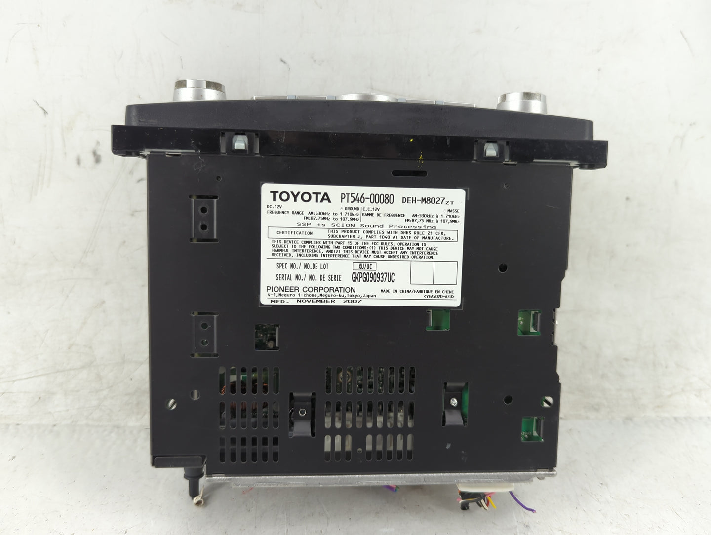 2008-2014 Scion Xb Radio AM FM Cd Player Receiver Replacement P/N:PT546-00080 Fits Fits 2008 2009 2010 2011 2012 2013 2014 O