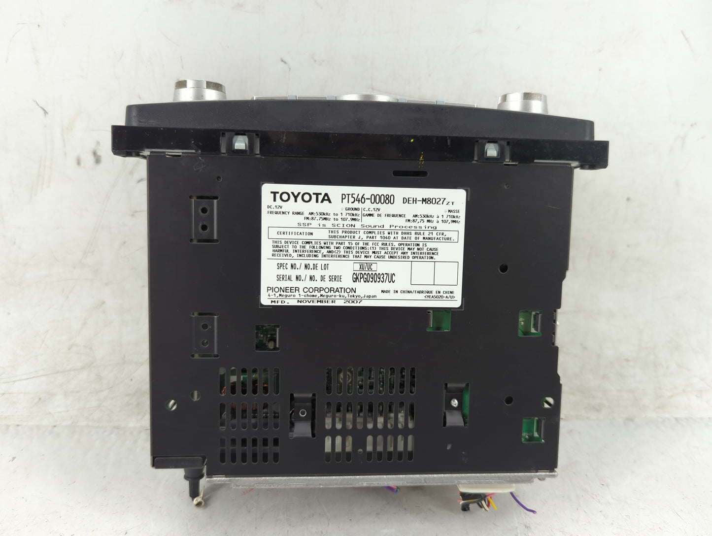 2008-2014 Scion Xb Radio AM FM Cd Player Receiver Replacement P/N:PT546-00080 Fits Fits 2008 2009 2010 2011 2012 2013 2014 O