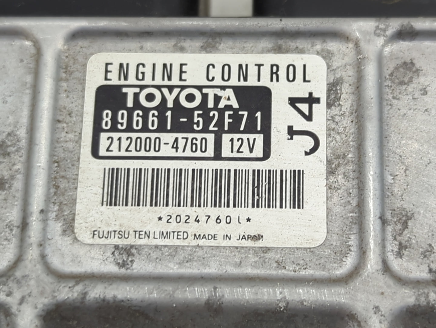 2008-2009 Scion Xd PCM Engine Control Computer ECU ECM PCU OEM P/N:89661-52F71 212000-4760 Fits Fits 2008 2009 OEM Used Auto