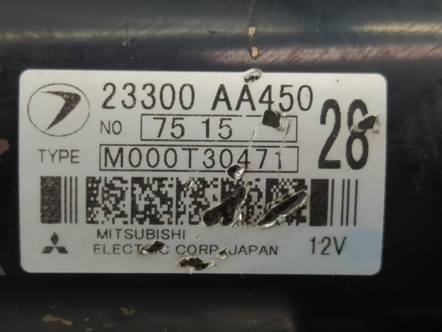 2003-2008 Subaru Forester Car Starter Motor Solenoid OEM P/N:23300 AA450 Fits Fits 2003 2004 2005 2006 2007 2008 OEM Used Au