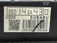2008 Subaru Forester Instrument Cluster Speedometer Gauges P/N:85014SA430 Fits OEM Used Auto Parts - Oemusedautoparts1.com