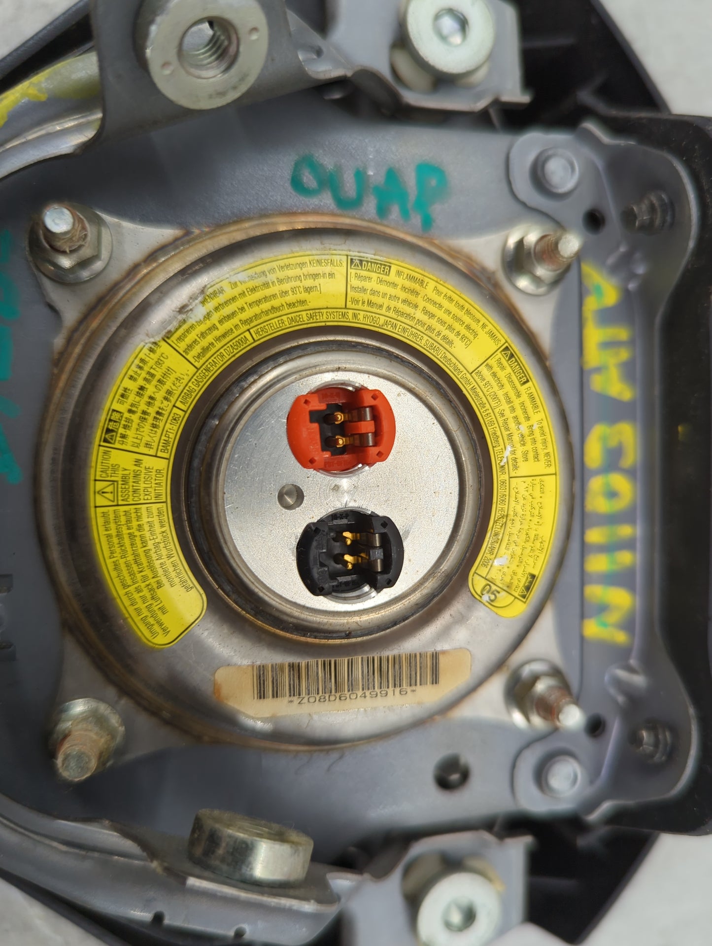 2007-2008 Subaru Forester Air Bag Driver Left Steering Wheel Mounted 1450160 - Oemusedautoparts1.com