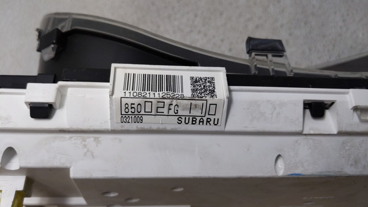 2008 Subaru Impreza Instrument Cluster Speedometer Gauges P/N:8502FG110 Fits OEM Used Auto Parts - Oemusedautoparts1.com