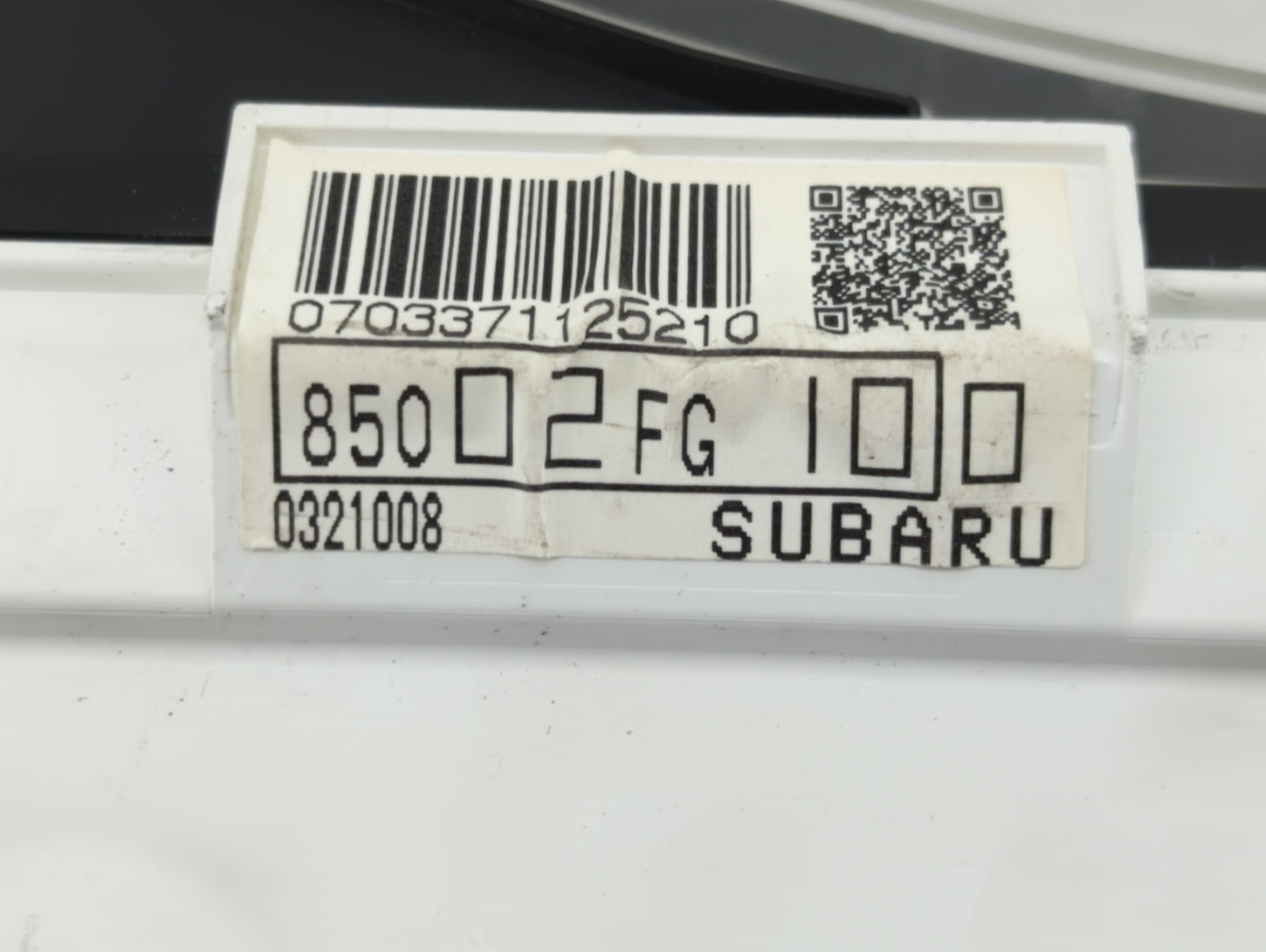 2008 Subaru Impreza Instrument Cluster Speedometer Gauges P/N:855002FG100 Fits OEM Used Auto Parts - Oemusedautoparts1.com