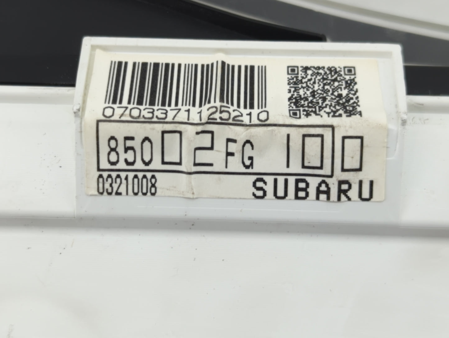 2008 Subaru Impreza Instrument Cluster Speedometer Gauges P/N:855002FG100 Fits OEM Used Auto Parts - Oemusedautoparts1.com