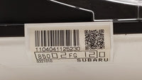2008 Subaru Impreza Instrument Cluster Speedometer Gauges P/N:85002FG120 Fits OEM Used Auto Parts - Oemusedautoparts1.com