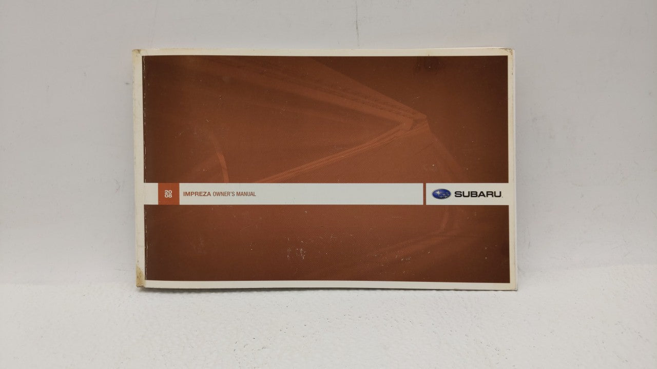 2008 Subaru Impreza Owners Manual Book Guide OEM Used Auto Parts - Oemusedautoparts1.com