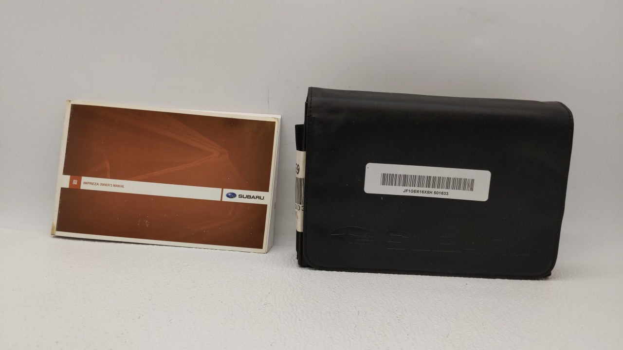 2008 Subaru Impreza Owners Manual Book Guide OEM Used Auto Parts - Oemusedautoparts1.com