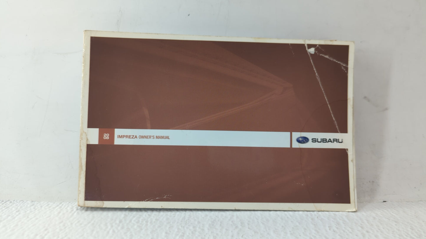 2008 Subaru Impreza Owners Manual Book Guide OEM Used Auto Parts - Oemusedautoparts1.com