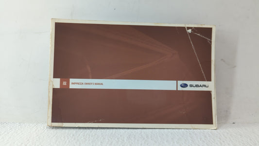 2008 Subaru Impreza Owners Manual Book Guide OEM Used Auto Parts - Oemusedautoparts1.com