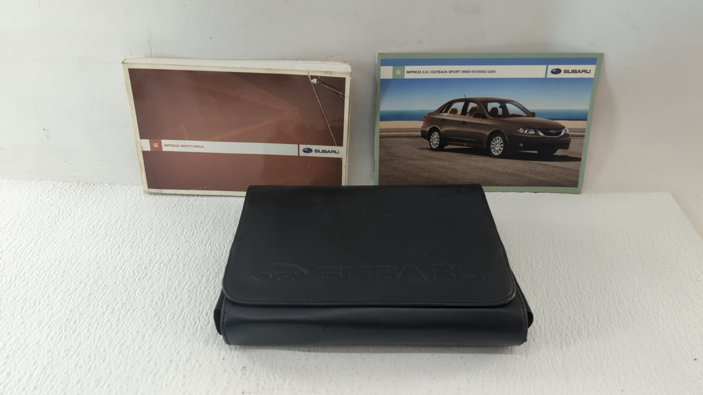 2008 Subaru Impreza Owners Manual Book Guide OEM Used Auto Parts - Oemusedautoparts1.com
