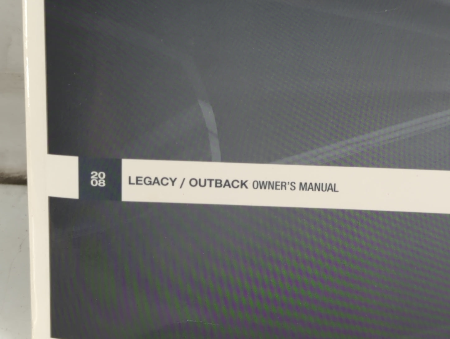 2008 Subaru Legacy Owners Manual Book Guide P/N:MSA5M0804A OEM Used Auto Parts - Oemusedautoparts1.com