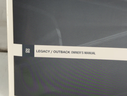 2008 Subaru Legacy Owners Manual Book Guide P/N:MSA5M0804A OEM Used Auto Parts