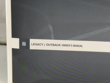 2008 Subaru Legacy Owners Manual Book Guide P/N:MSA5M0804A OEM Used Auto Parts