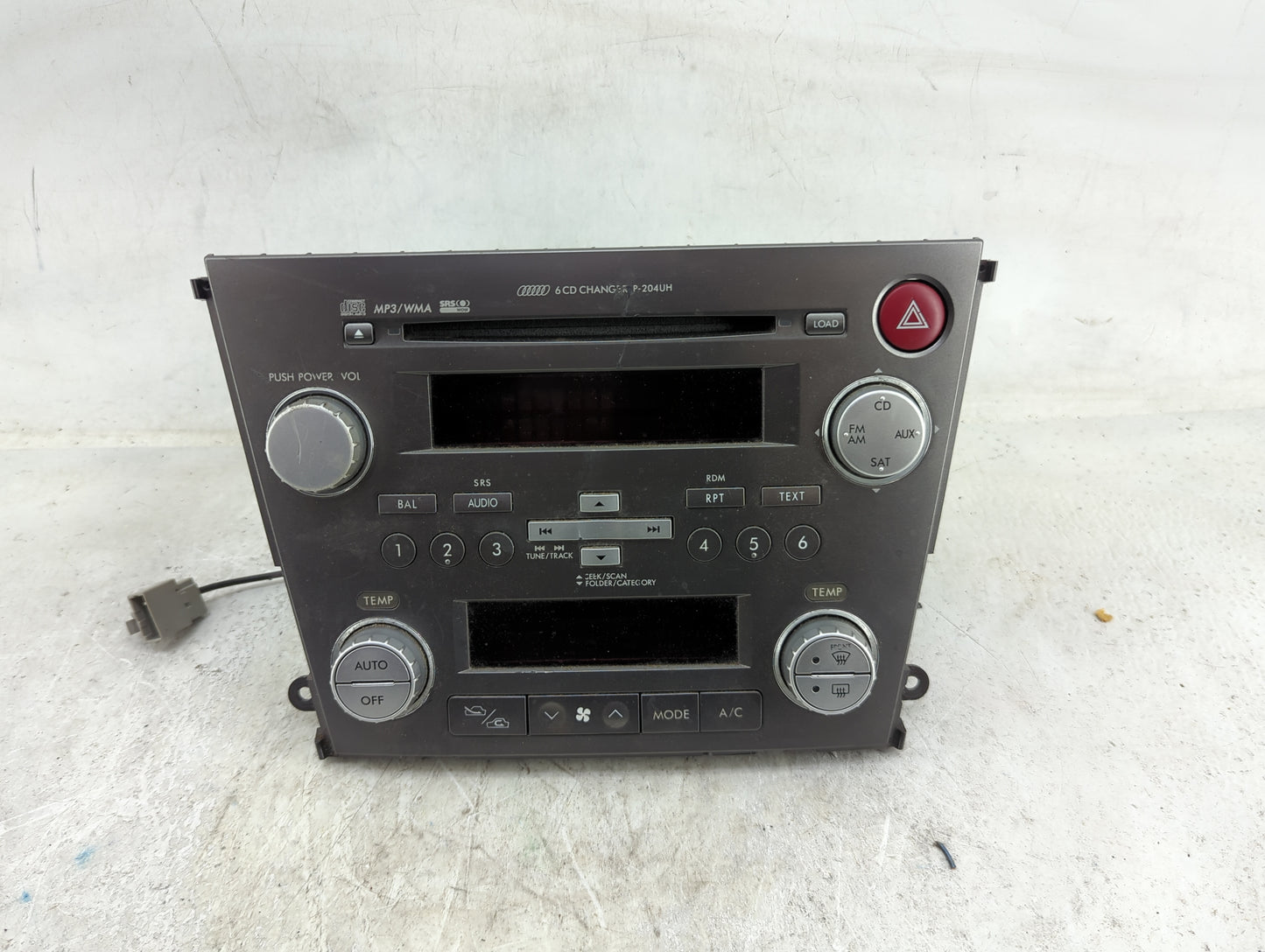 2007-2008 Subaru Legacy Radio AM FM Cd Player Receiver Replacement P/N:86201AG67B CQ-EF1761X Fits Fits 2007 2008 OEM Used Au